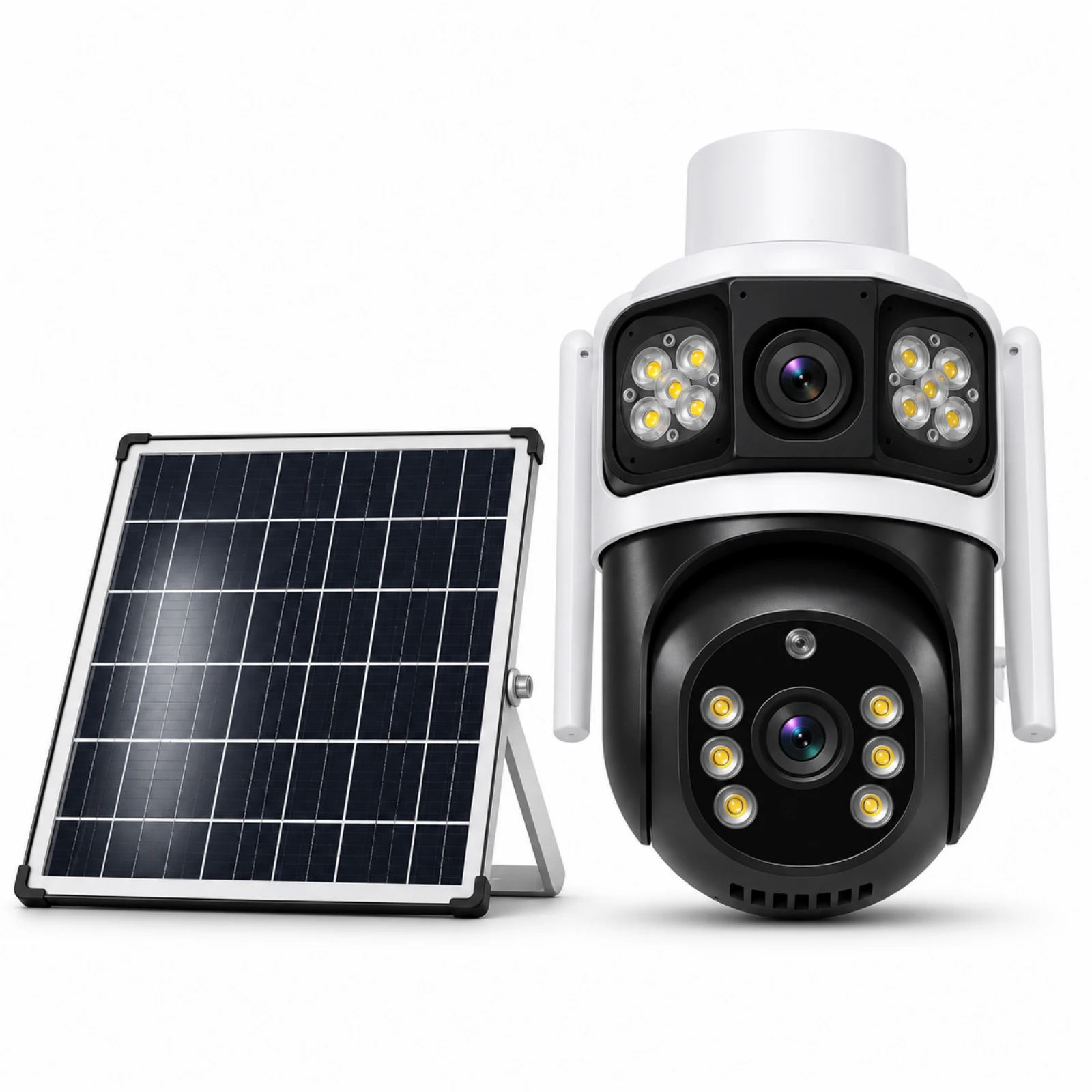 Cámara de Seguridad Solar WiFi de Doble Lente – Vigilancia Inteligente