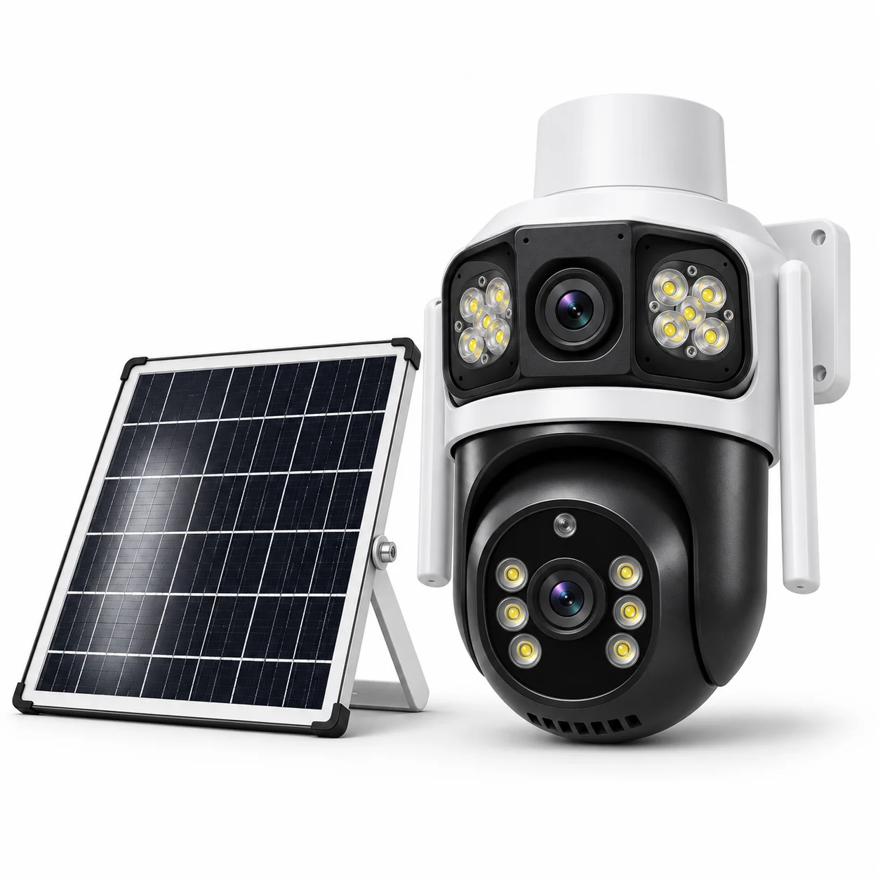 Cámara de Seguridad Solar WiFi de Doble Lente – Vigilancia Inteligente — miniatura